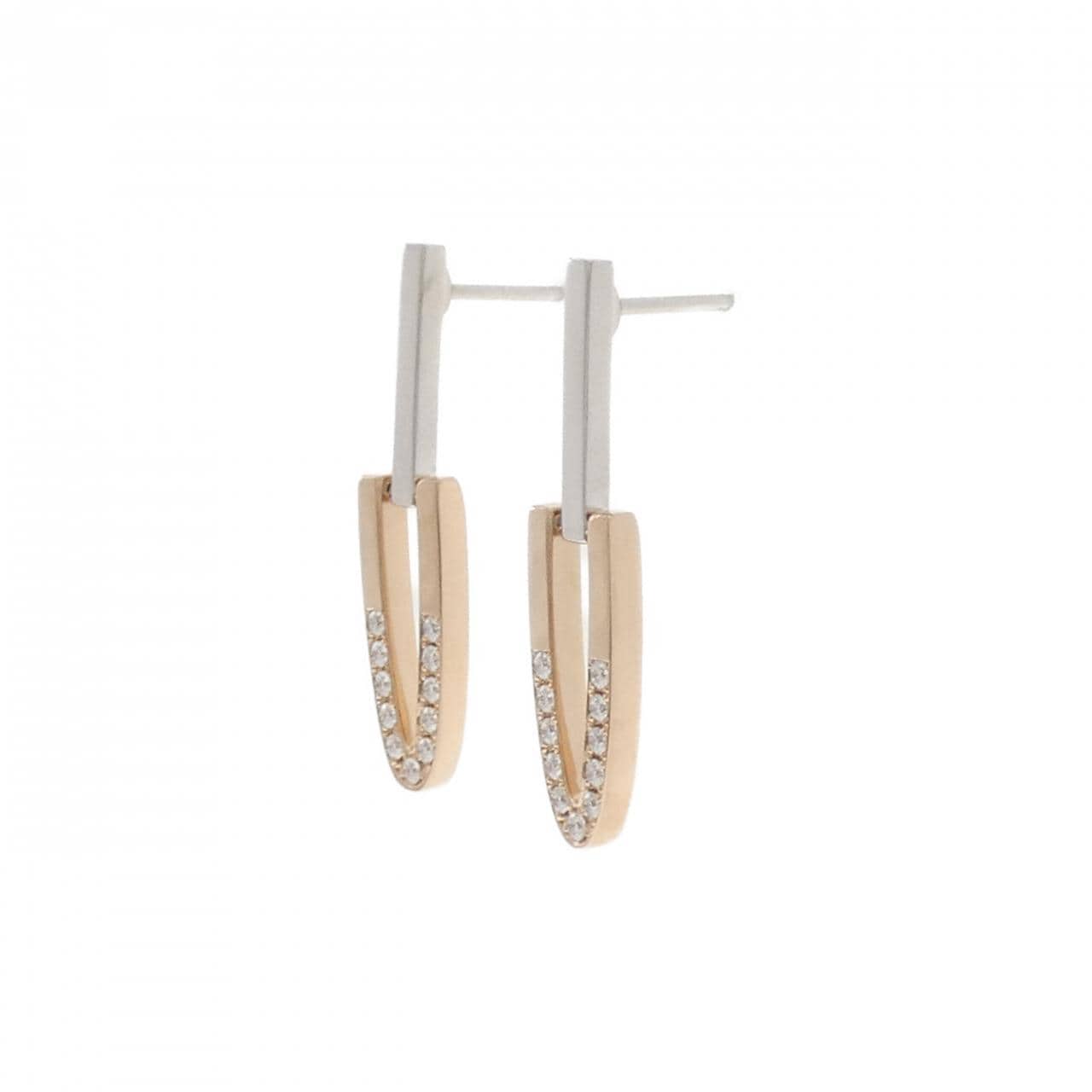 750PG/PT900 ダイヤモンド ピアス 0.24CT