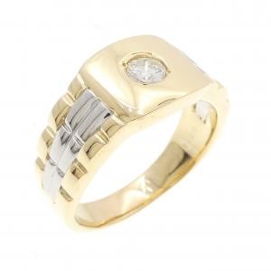 K18YG/PT900 ダイヤモンド リング 0.373CT