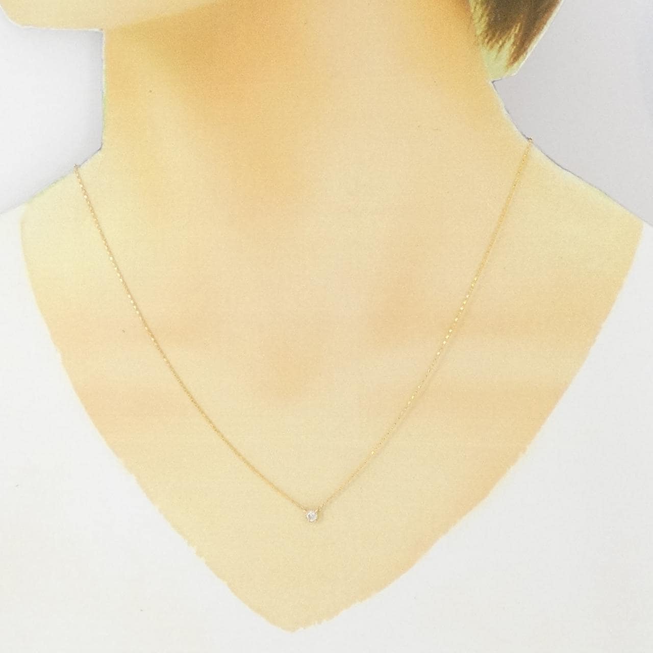 K18YG ダイヤモンド ネックレス 0.08CT