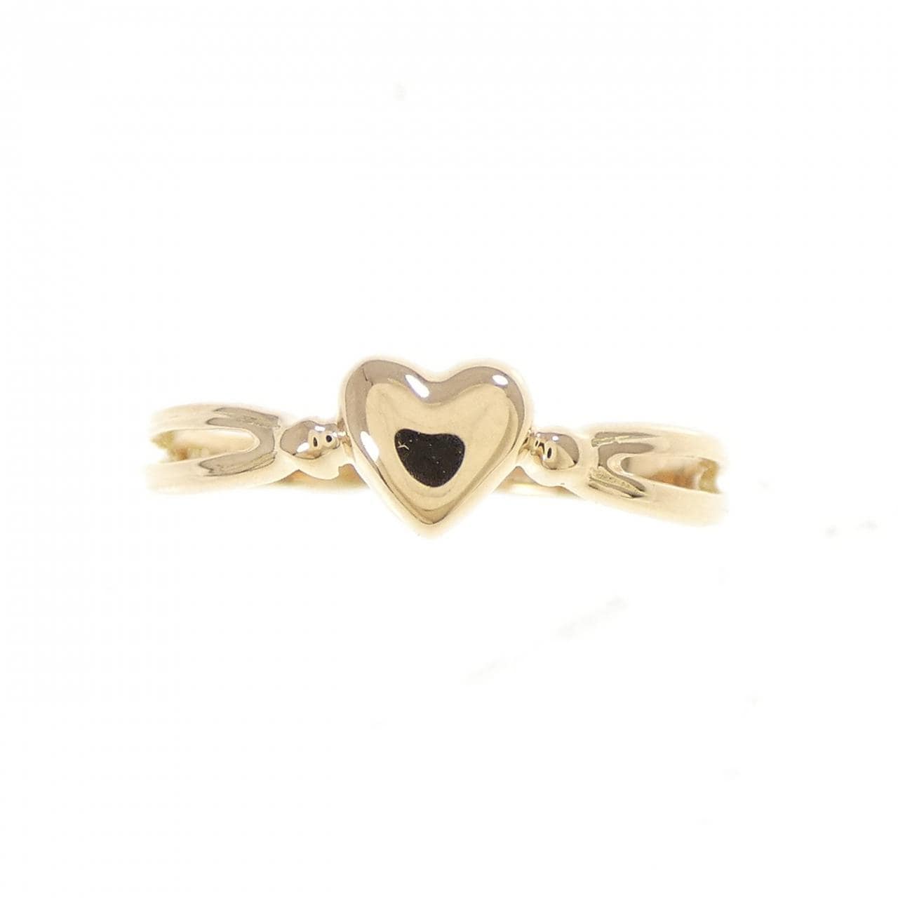 K18YG ハート リング