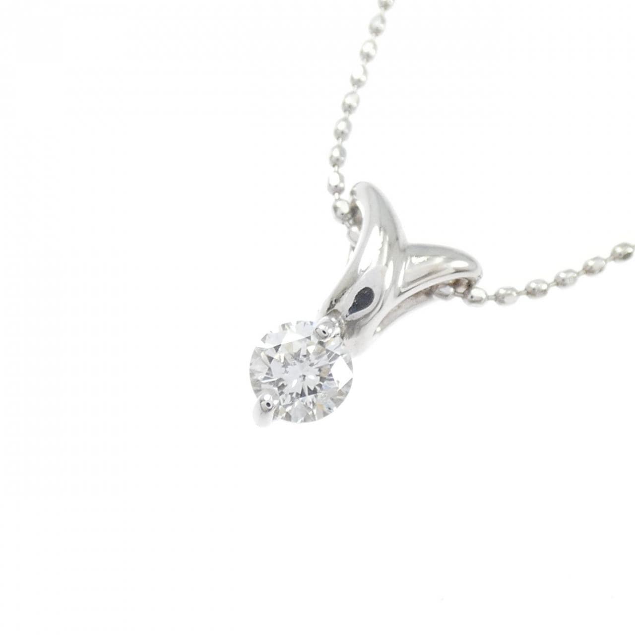 K18WG ダイヤモンド ネックレス 0.22CT