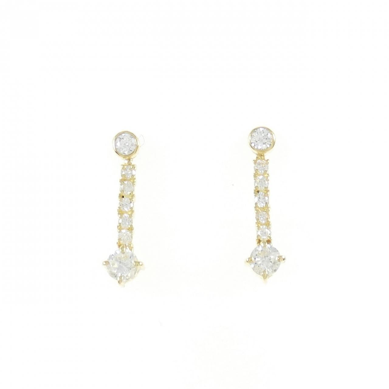 K18YG ダイヤモンド ピアス 0.57CT