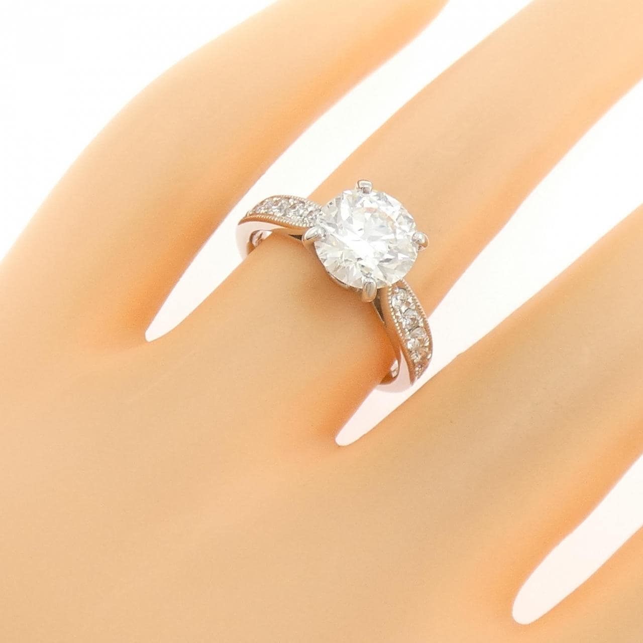 【リメイク】PT900 ダイヤモンド リング 2.011CT H SI1 EXT