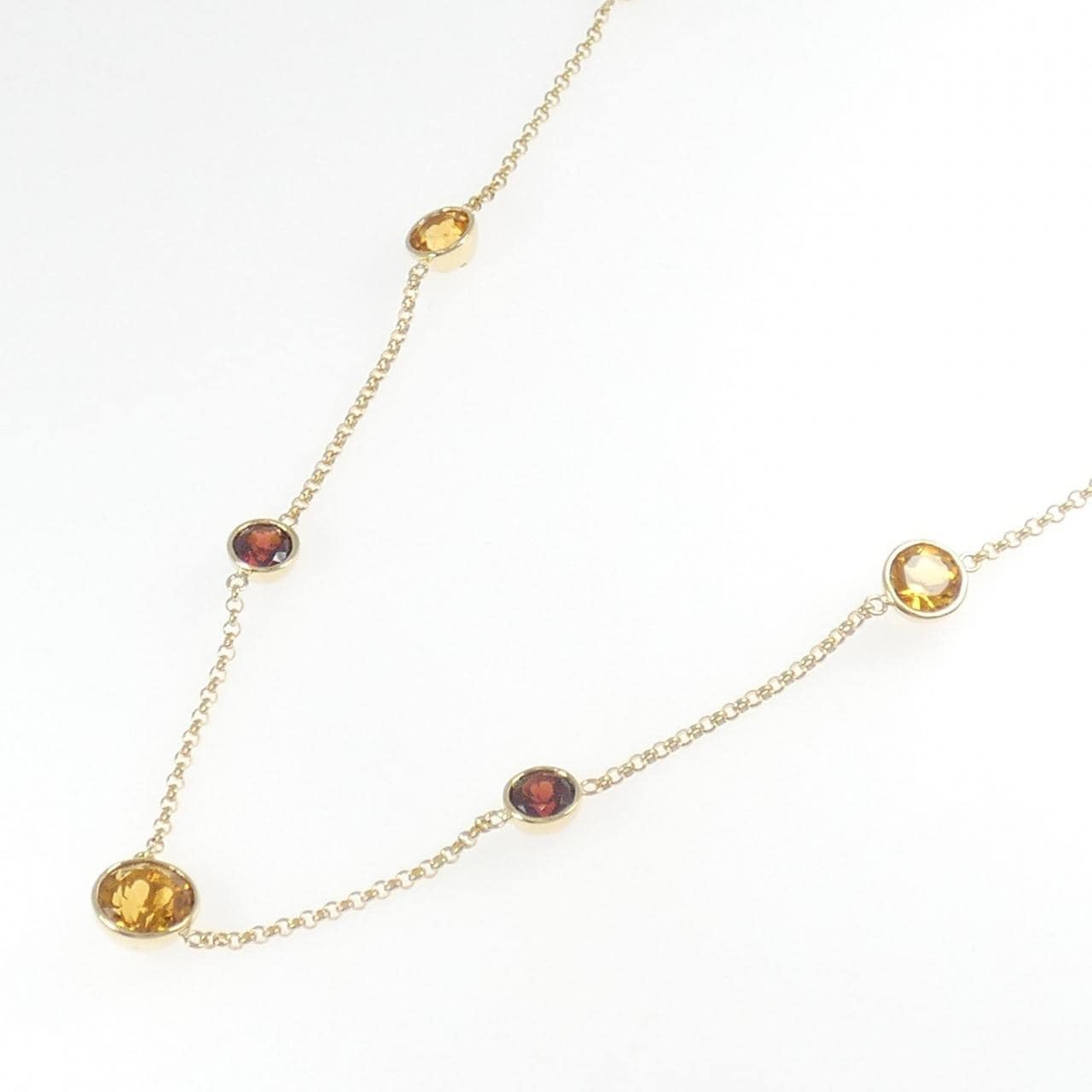 K18YG シトリン ネックレス 4.00CT