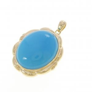 K18YG ターコイズ ペンダント 23.15CT