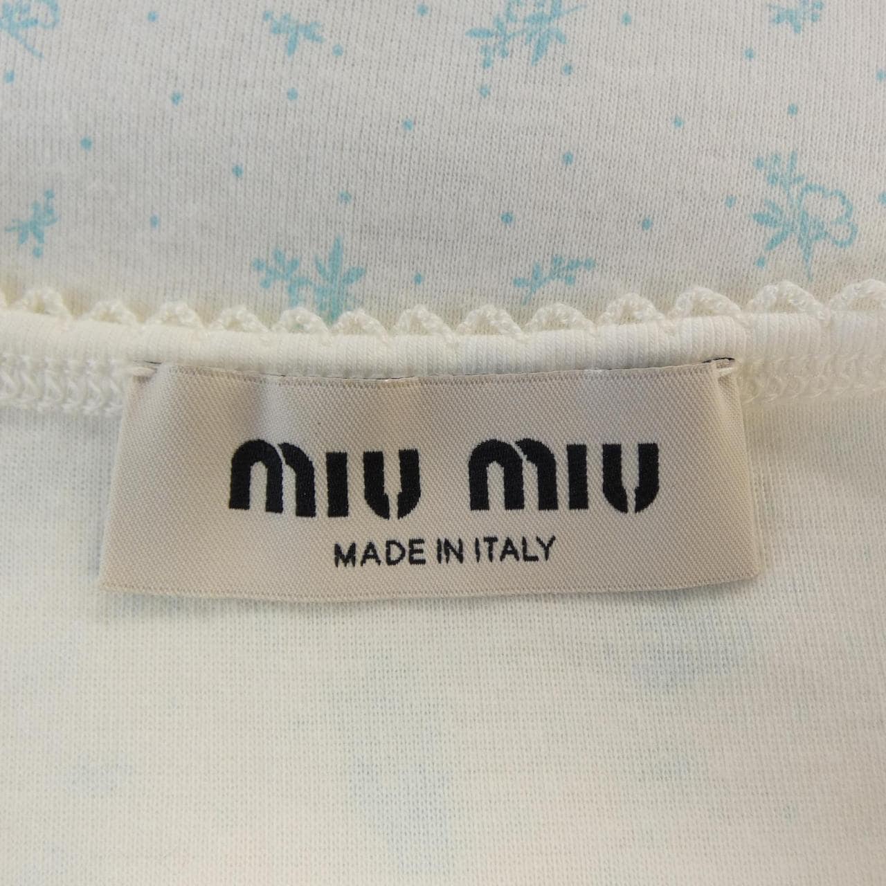 ミュウミュウ MIU MIU リブ編み ジャージー MJNA08 SOOO 18ZU Tシャツ