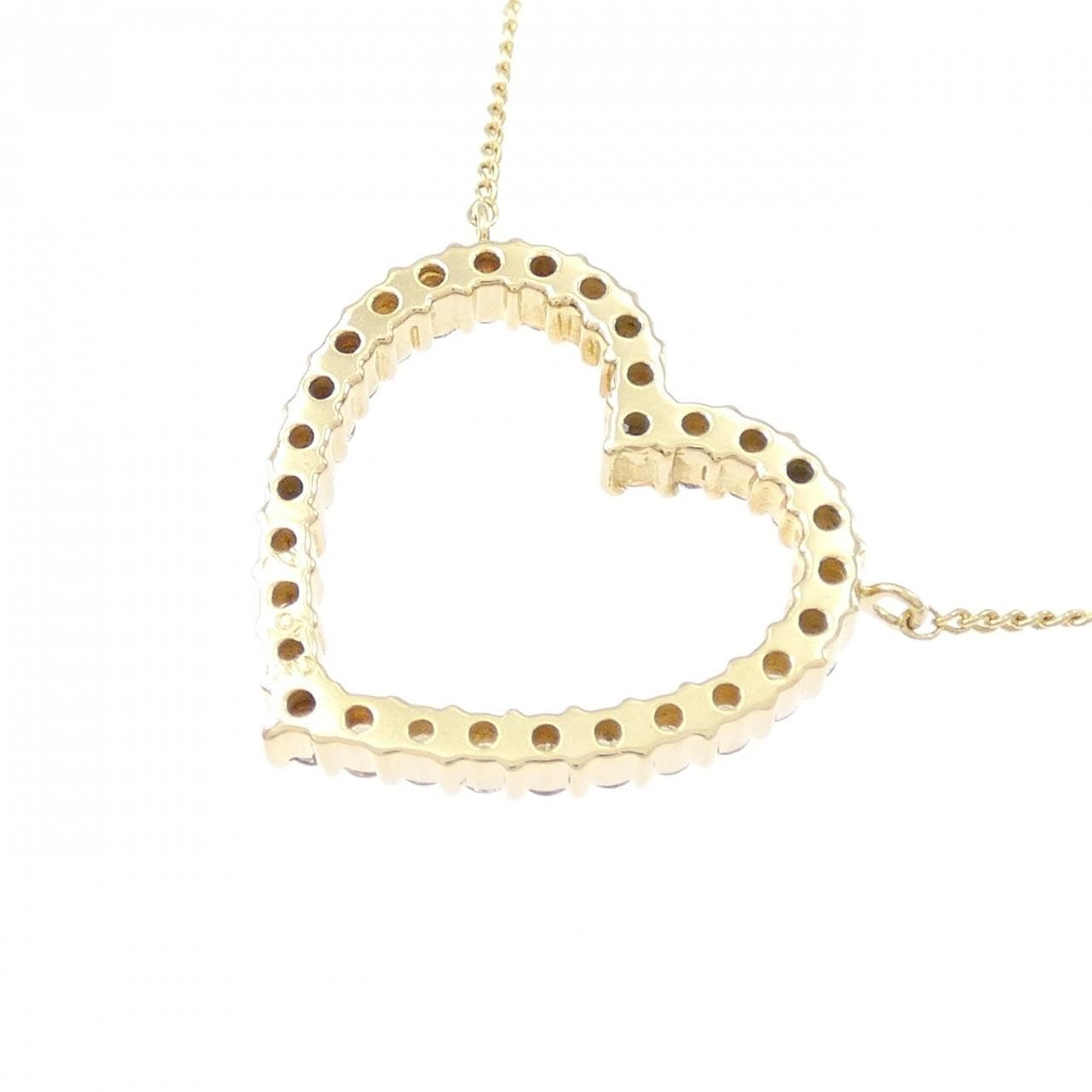 K18YG ハート ダイヤモンド ネックレス 0.52CT