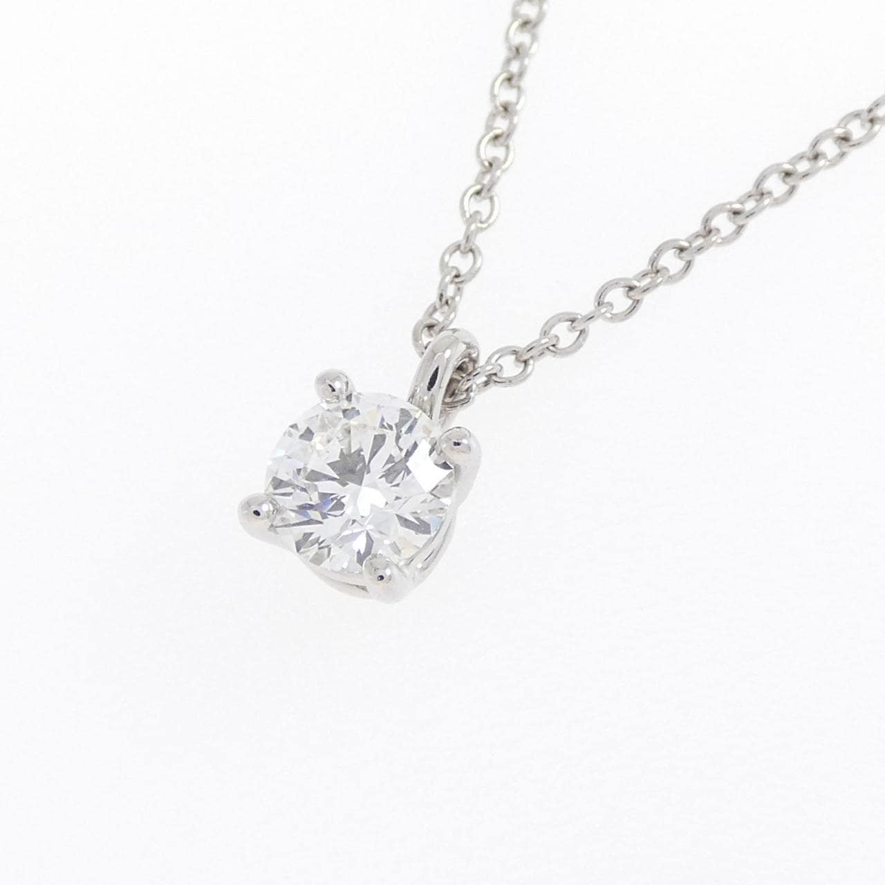 ティファニー ソリティア ネックレス 0.34CT F VVS1 3EXT