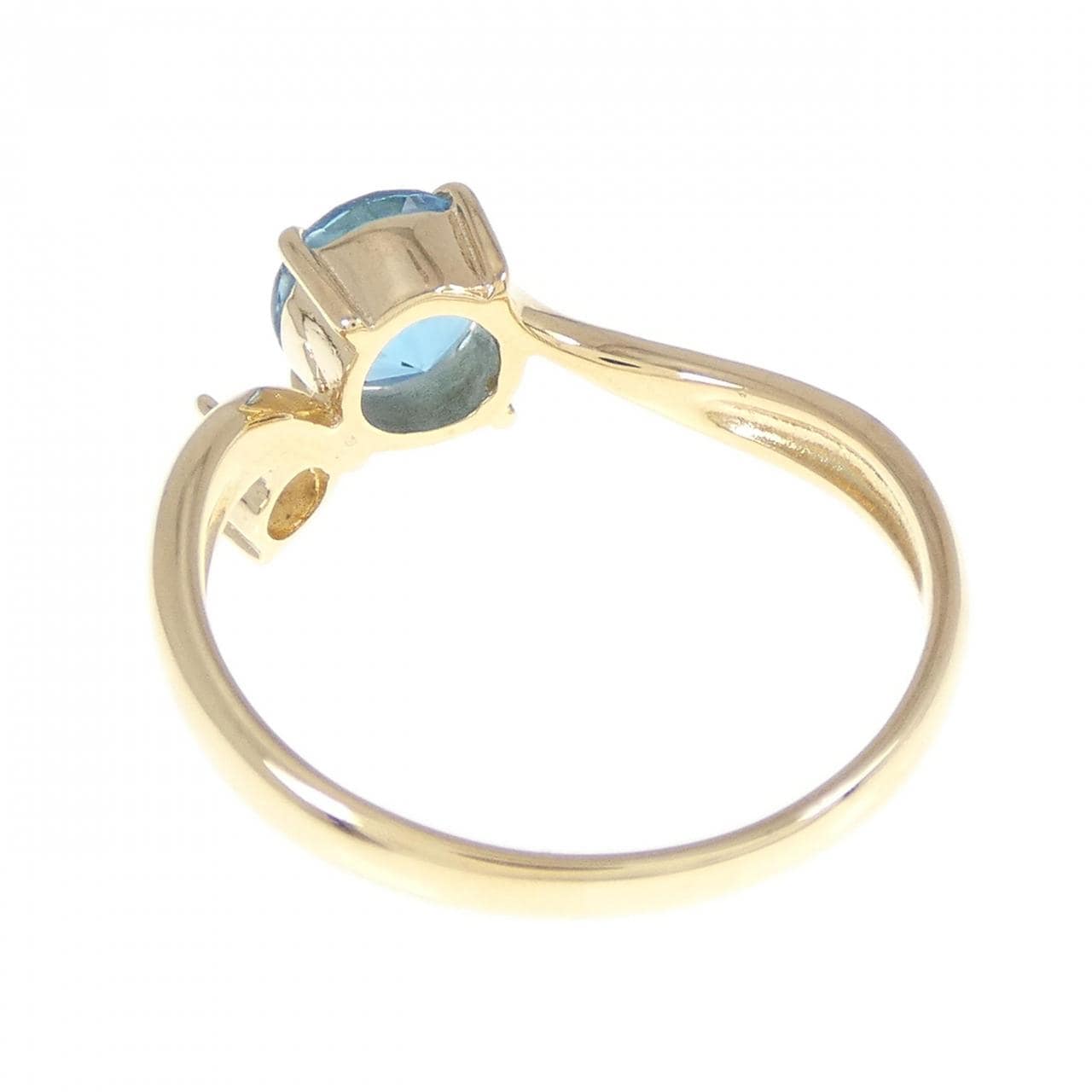 K18YG blue Topaz ring