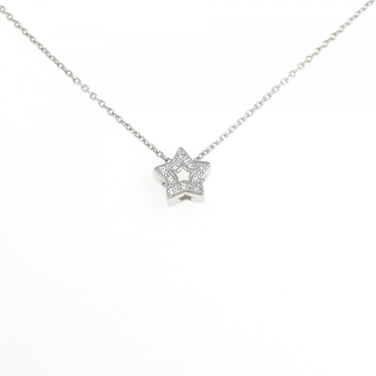 PT/K18WG Star Diamond Necklace 0.05CT