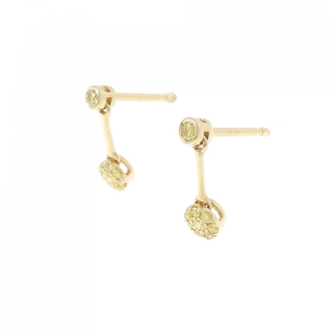 K18YG Diamond earrings 0.14CT