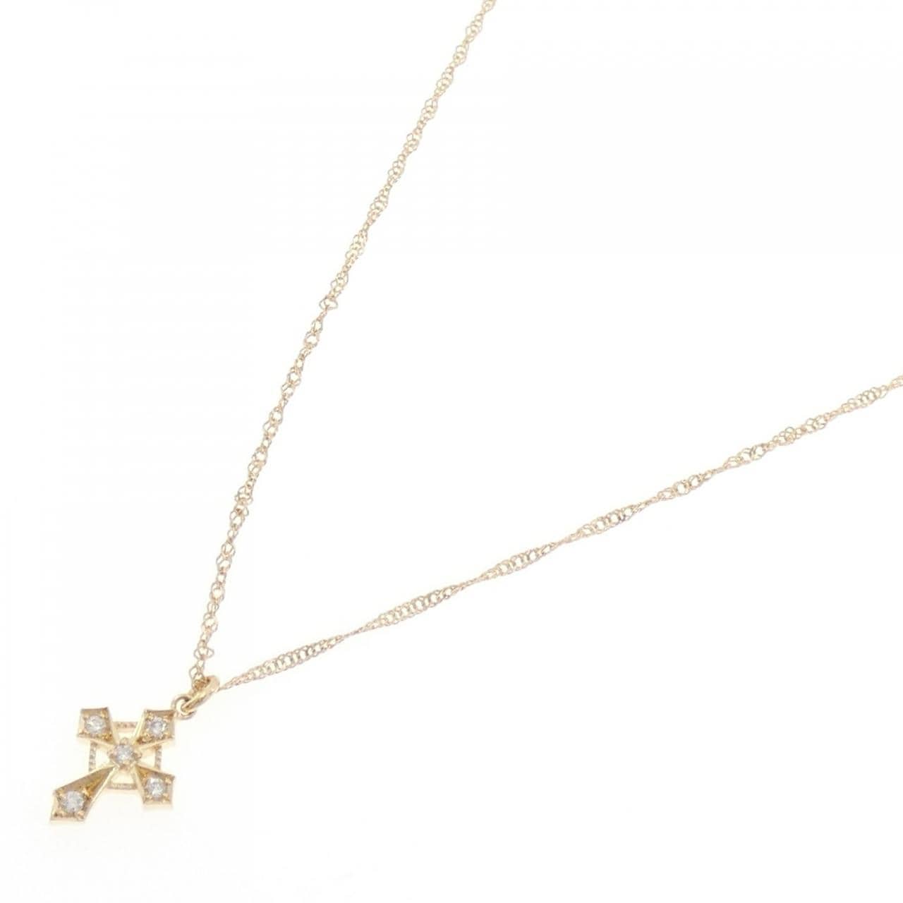 4゜C クロス ダイヤモンド ネックレス