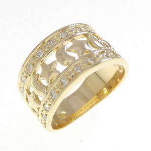 750YG ムーン×スター ダイヤモンド リング