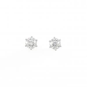 【リメイク】PT900/ST ダイヤモンド ピアス 0.210CT 0.213CT E VS2-SI1 EXT-VG