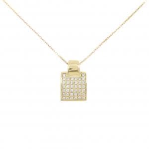 K18YG パヴェ ダイヤモンド ネックレス 0.65CT
