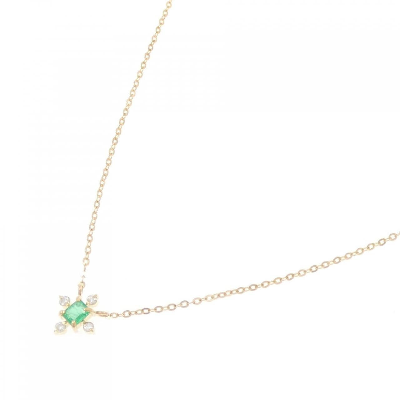 K18YG エメラルド ネックレス