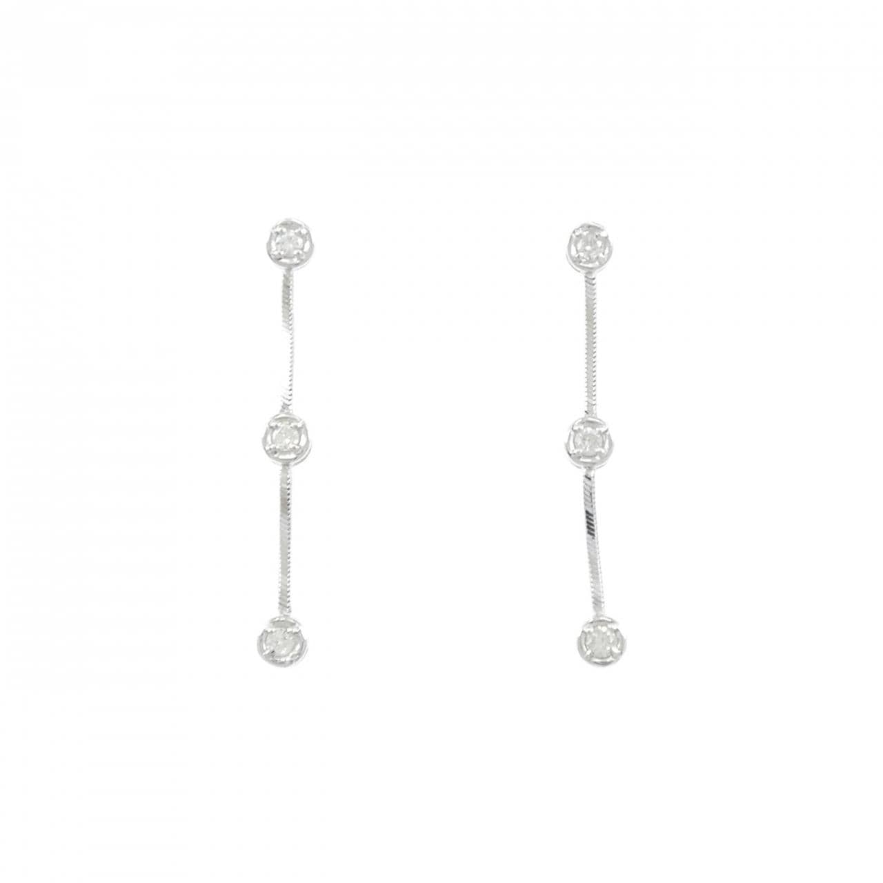 K18WG ダイヤモンド ピアス 0.20CT