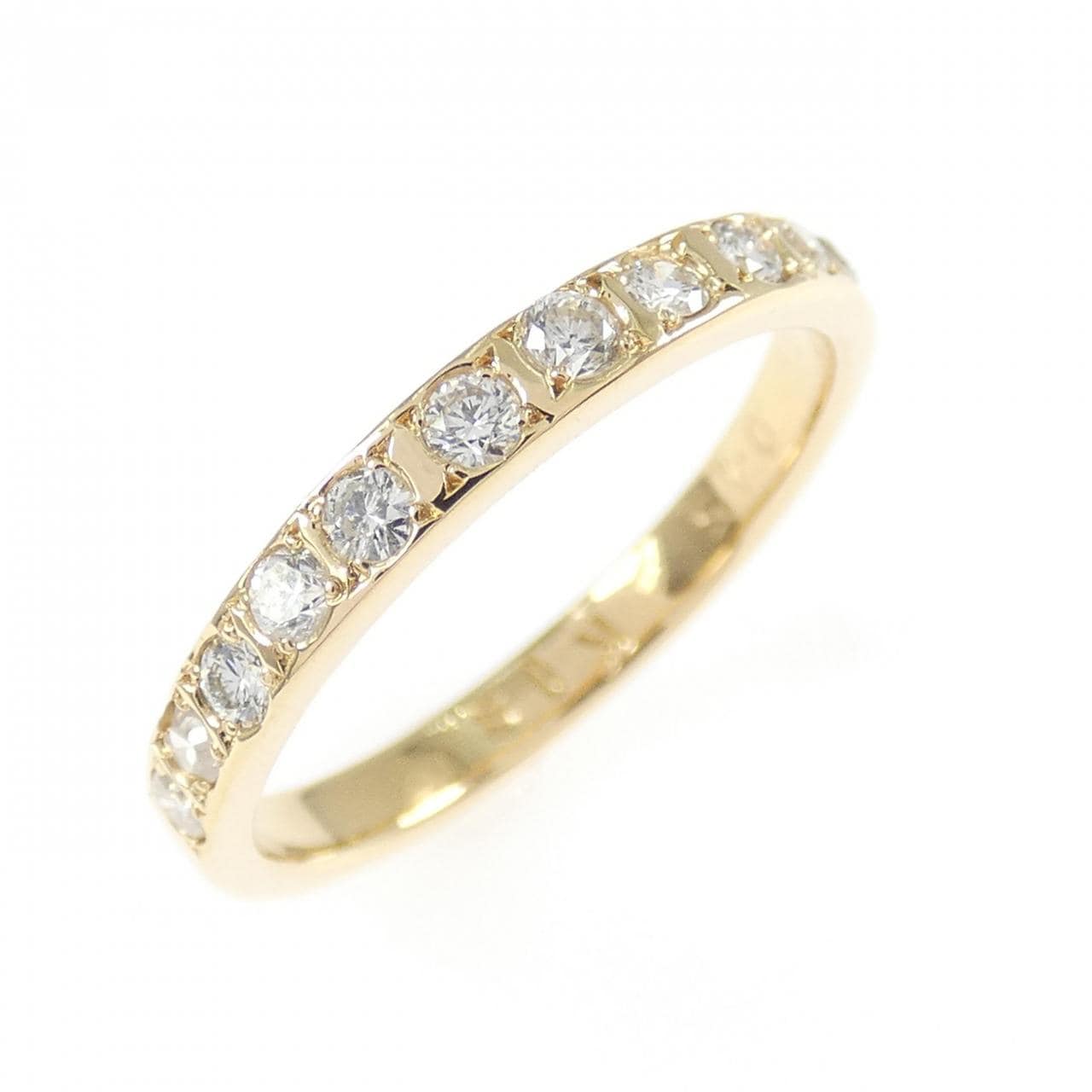 K18YG ハーフエタニティ ダイヤモンド リング 0.15CT