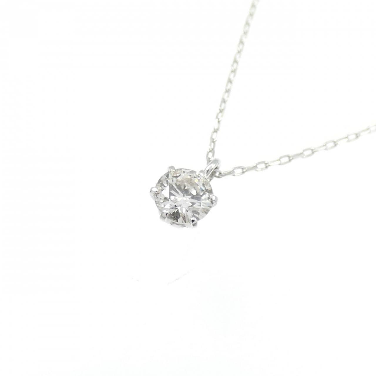 PT900/PT850 ソリティア ダイヤモンド ネックレス 0.11CT
