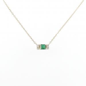 K10YG エメラルド ネックレス 0.08CT