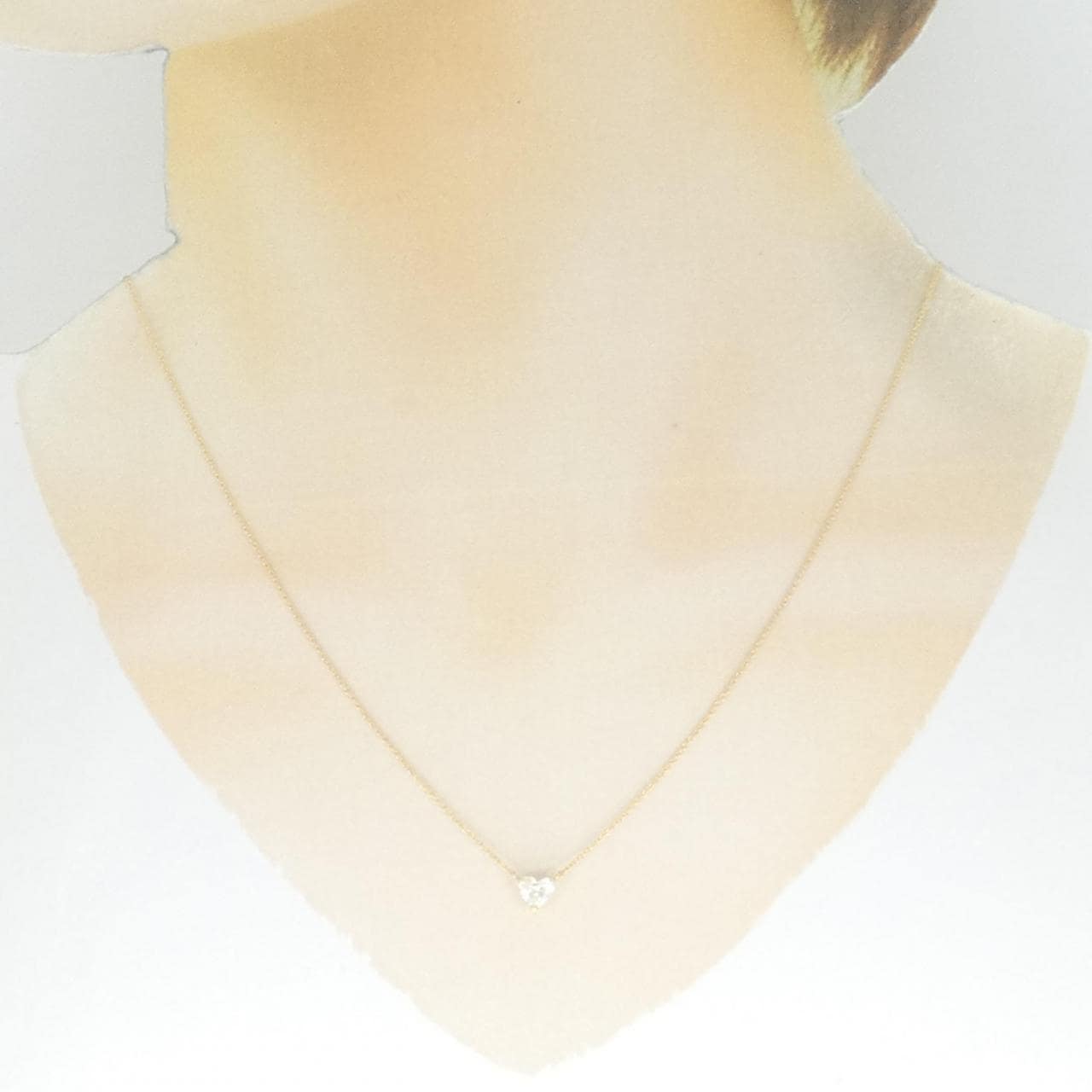 【リメイク】K18YG ダイヤモンド ネックレス 0.352CT H SI2 ハートシェイプ