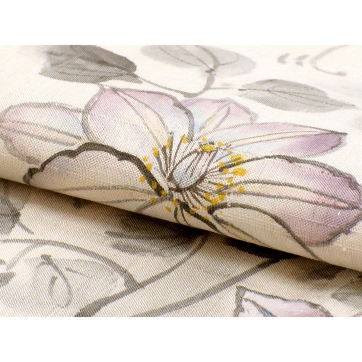 単衣　紬織訪問着　友禅加工