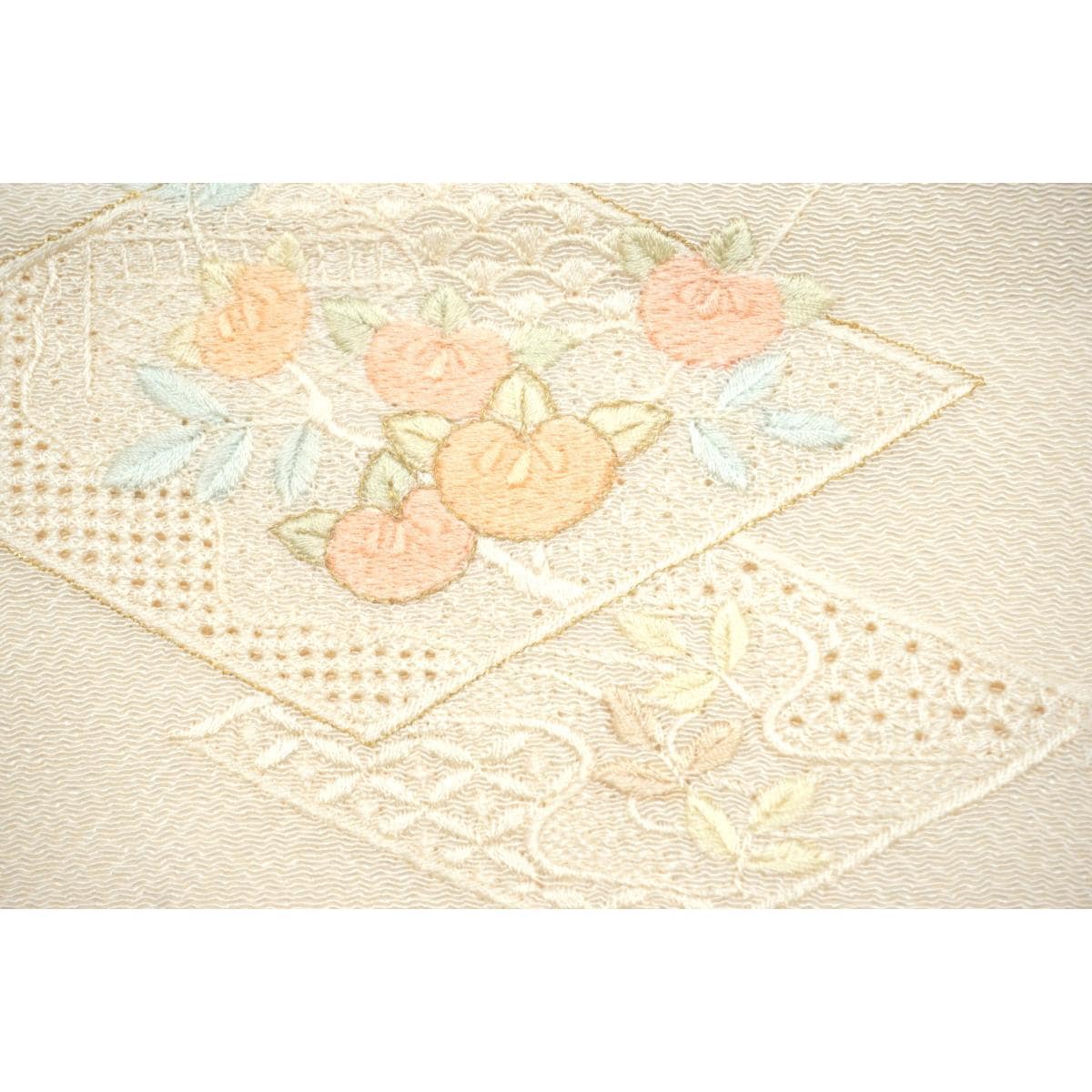 帯揚　丹後ちりめん　刺繍入り