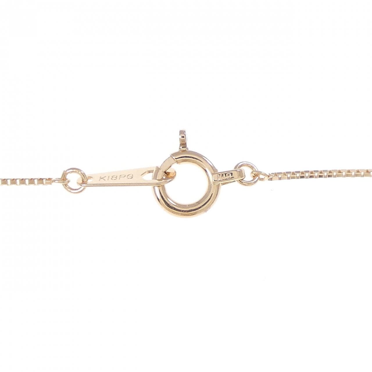 K18PG ハート ダイヤモンド ネックレス 0.30CT