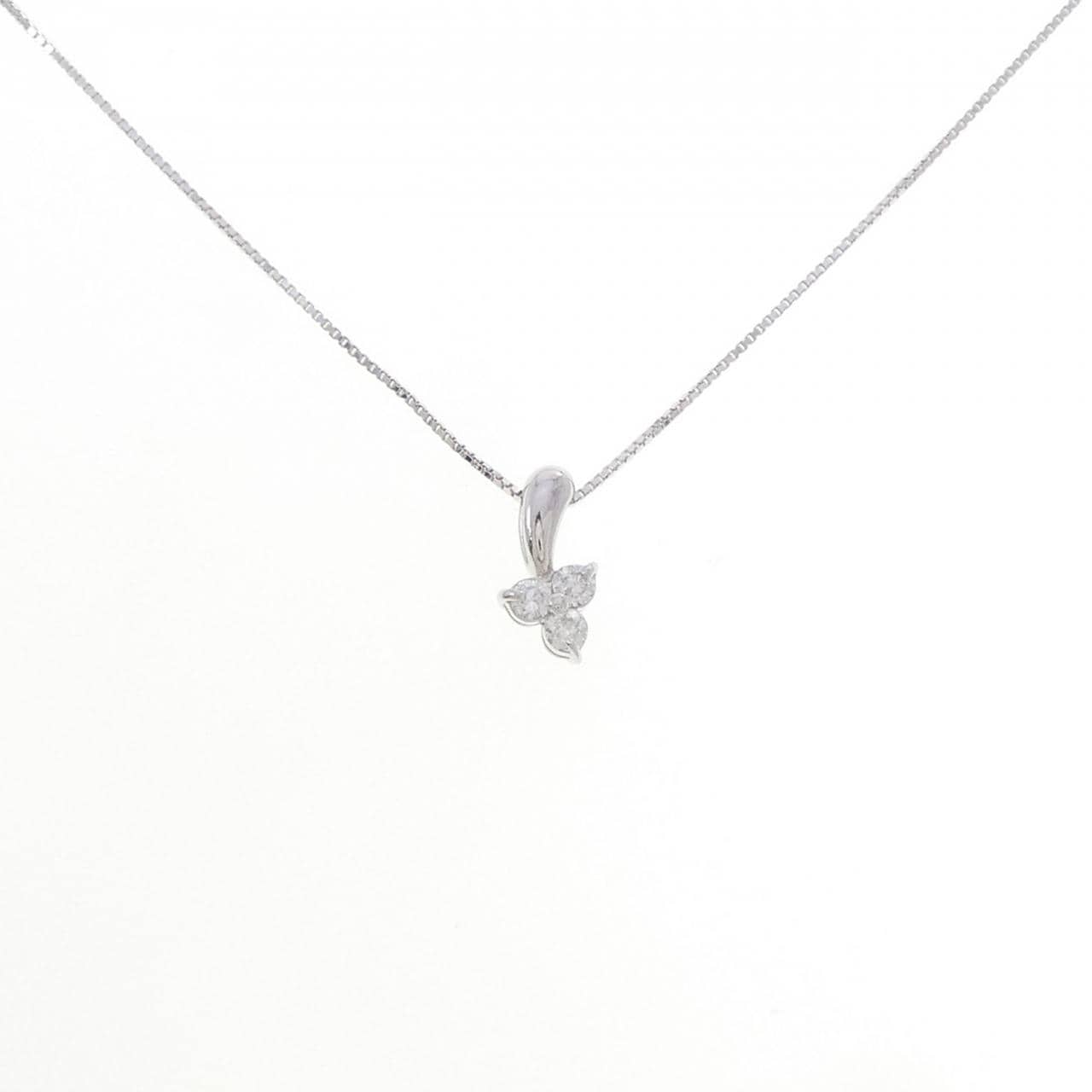 K10WG ダイヤモンド ネックレス 0.1CT