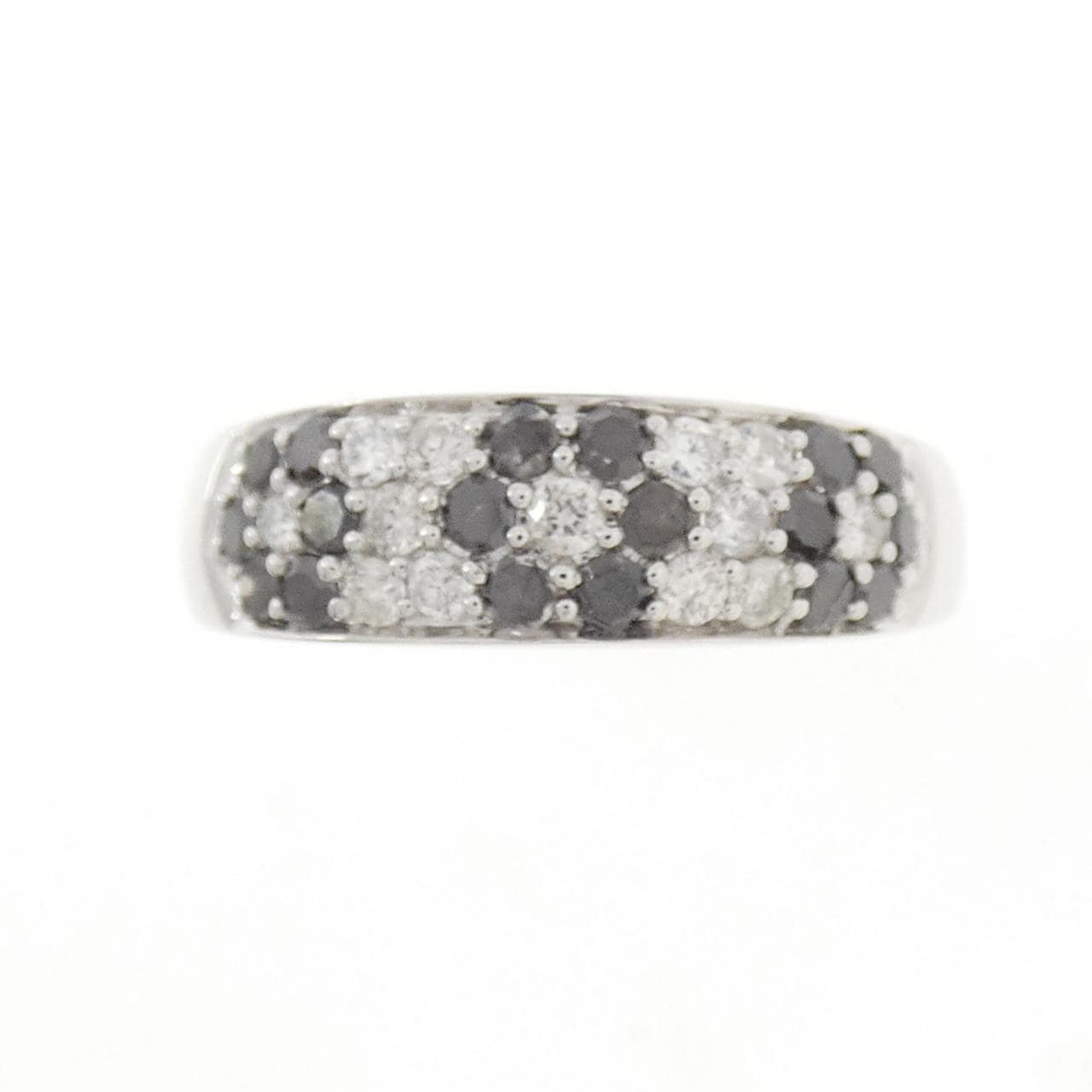 K18WG フラワー ダイヤモンド リング 0.75CT