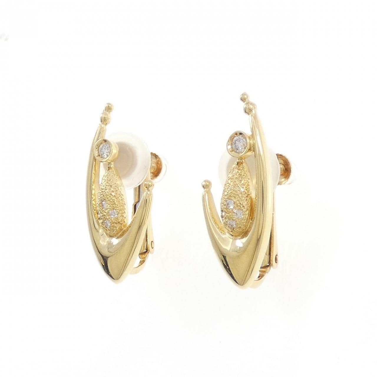 名執左結里 ダイヤモンド イヤリング 0.12CT