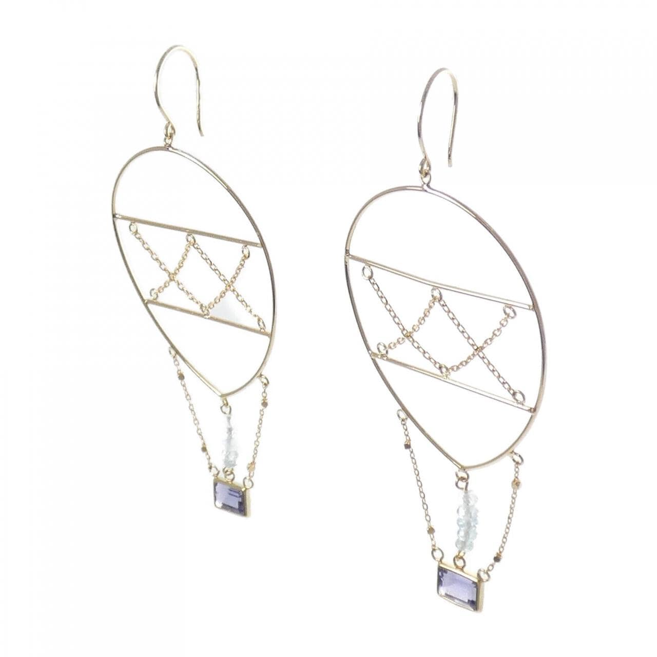 K10YG アイオライト ピアス