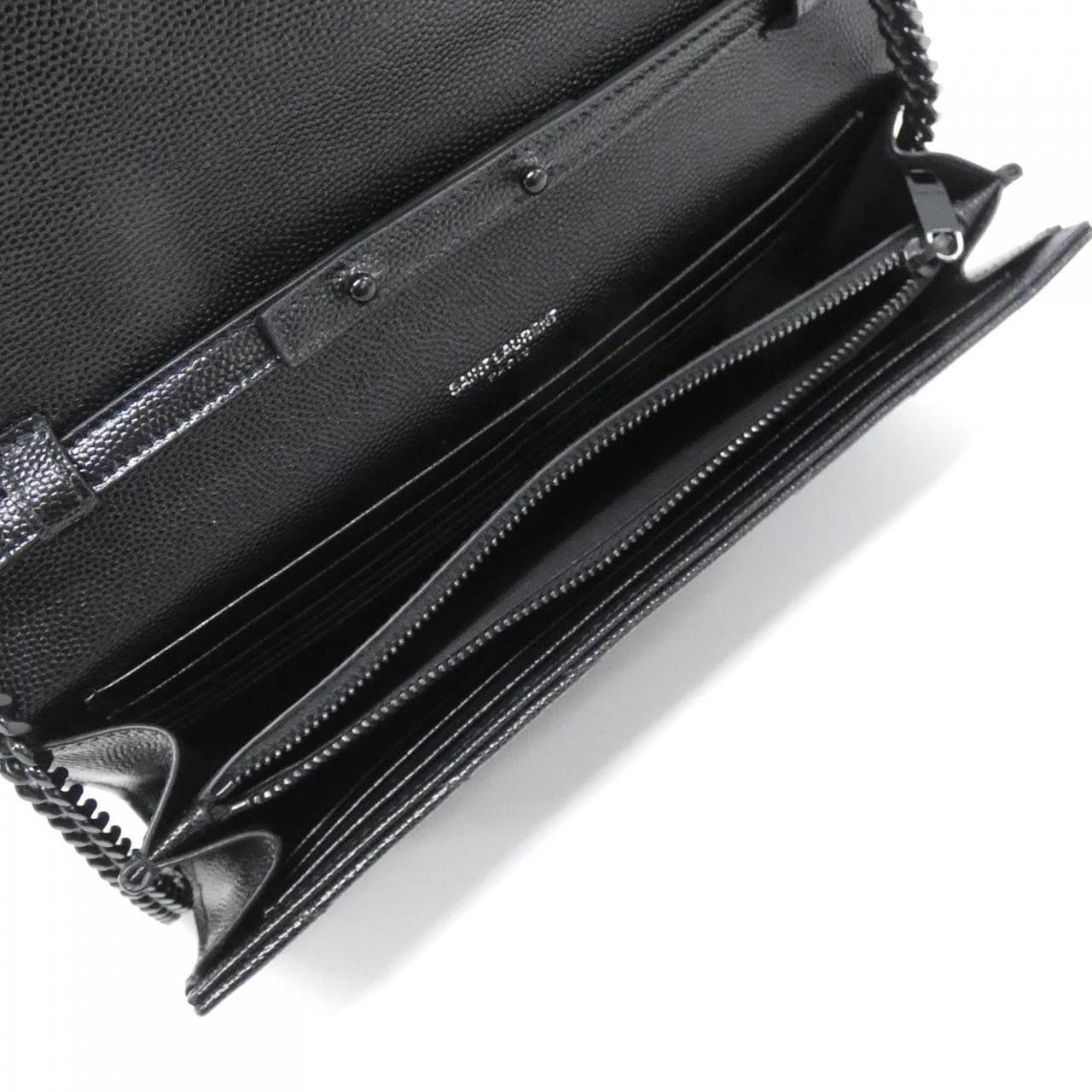 サンローラン 377828 BOW05 チェーンウォレット