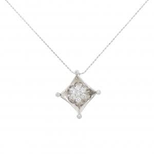 PT900/PT850 フラワー ダイヤモンド ネックレス 0.36CT