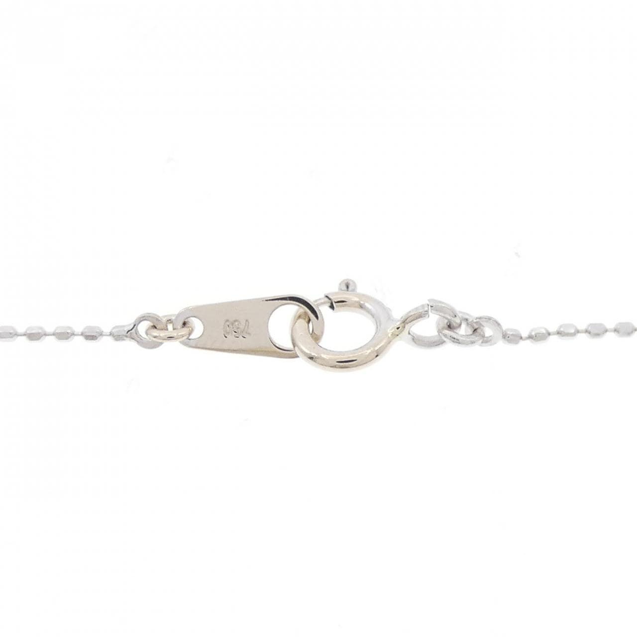 K18WG/750WG クロス ダイヤモンド ネックレス 0.10CT