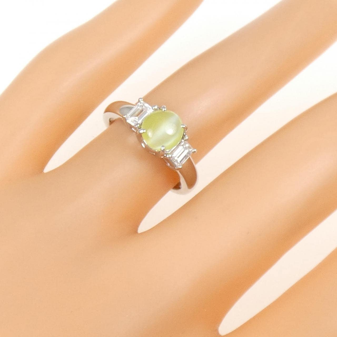 PT900 クリソベリルキャッツ リング 1.24CT