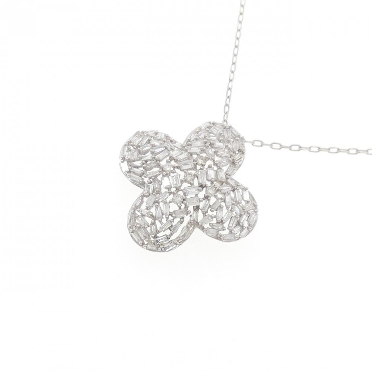 K18WG ダイヤモンド ネックレス 0.50CT