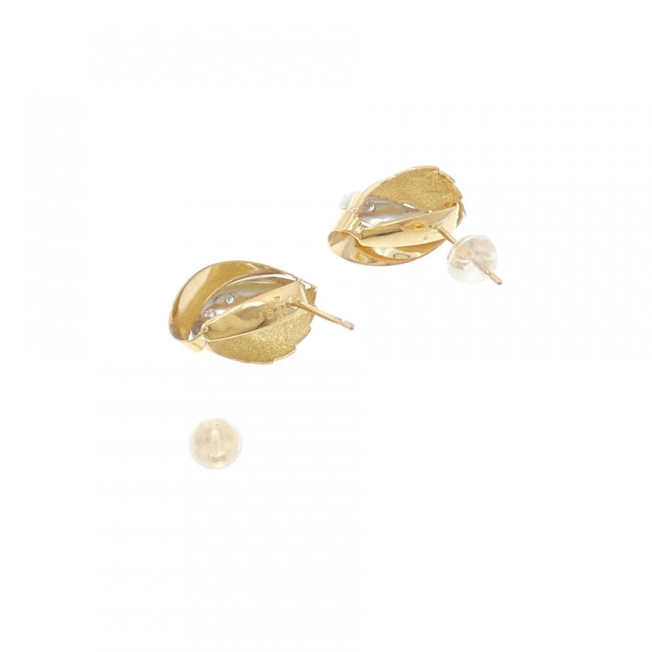 K18YG/PT900 ダイヤモンド ピアス 0.03CT