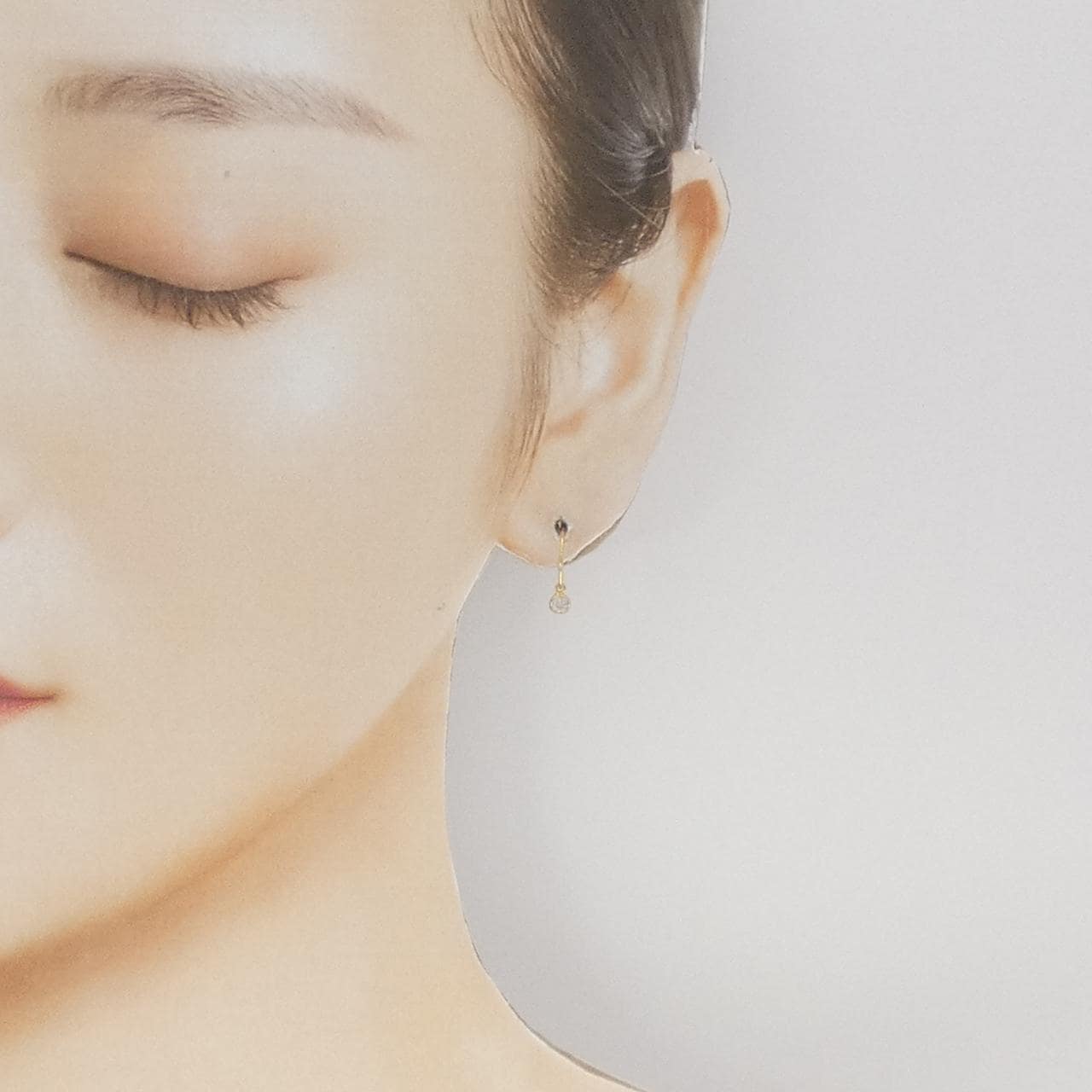 K18YG ダイヤモンド ピアス 0.14CT