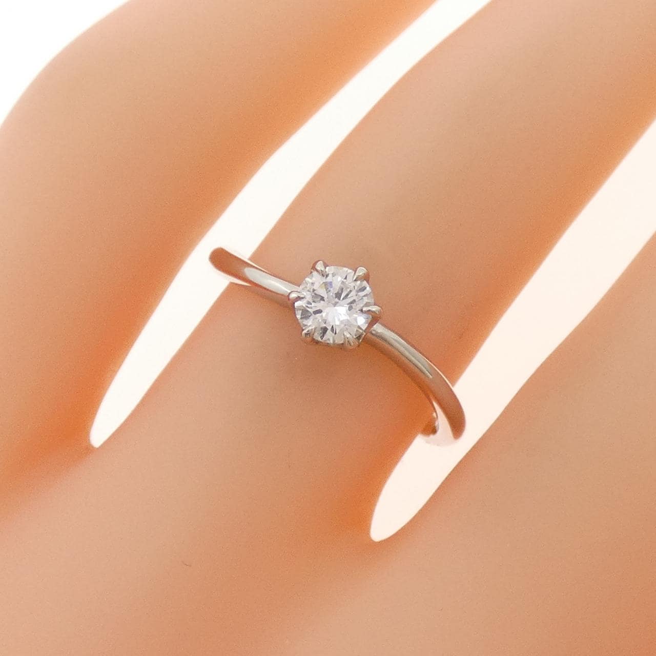 PT900 ソリティア ダイヤモンド リング 0.244CT