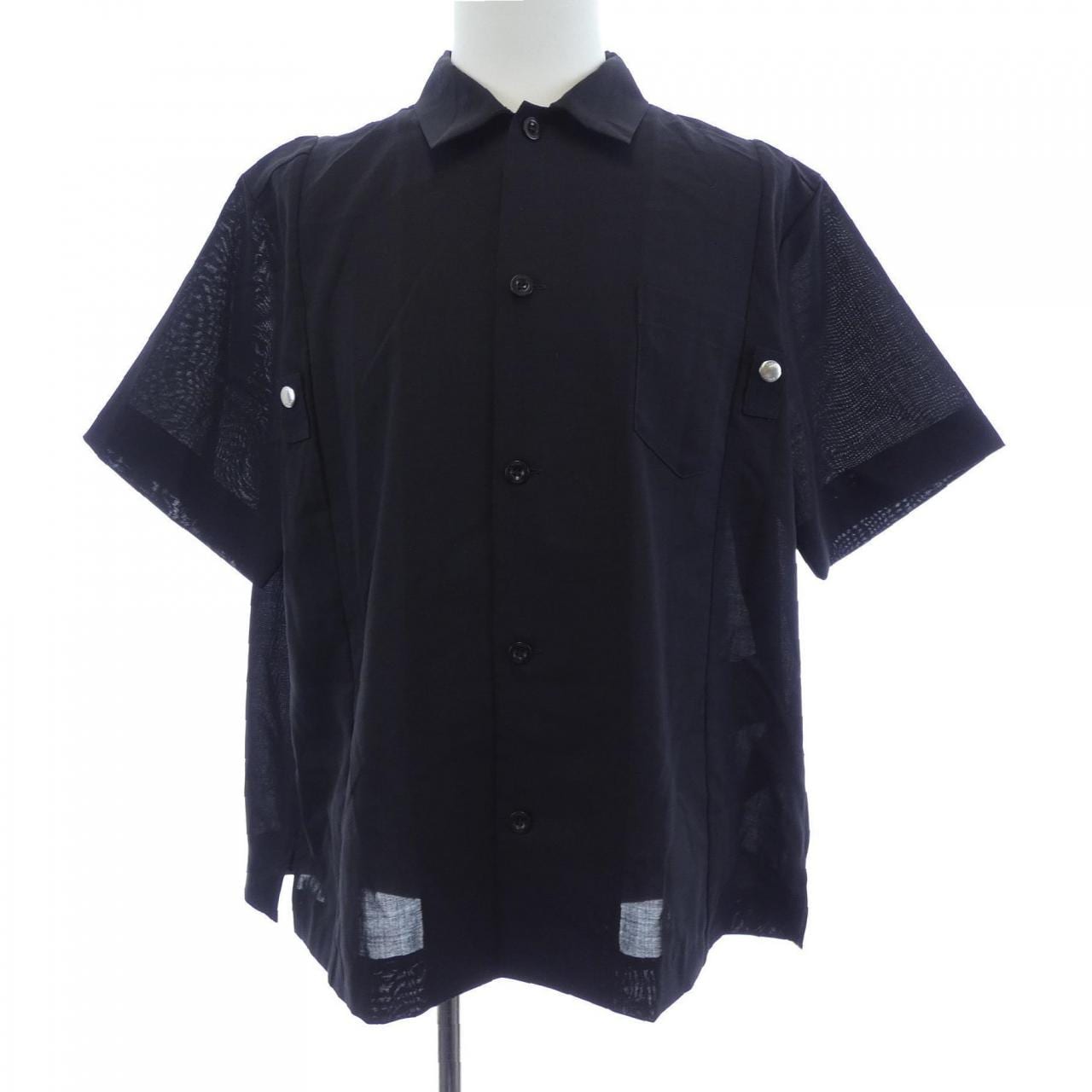 サカイ SACAI Wool Suiting x Nylon Twill Shirt 26-04011M S／Sシャツ