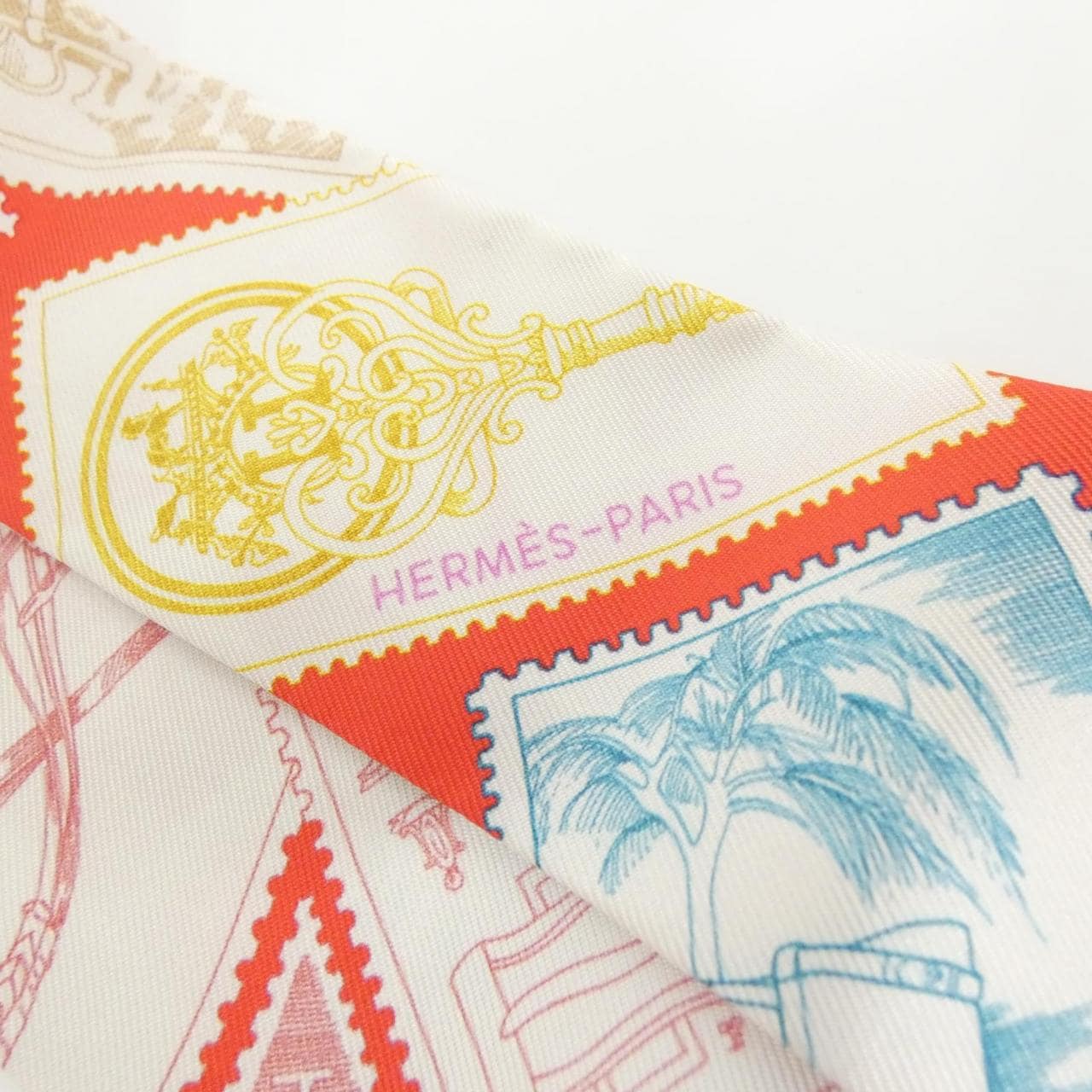 【未使用品】エルメス LA PHILATELISTE DU FAUBOURG ツイリー 064205S スカーフ