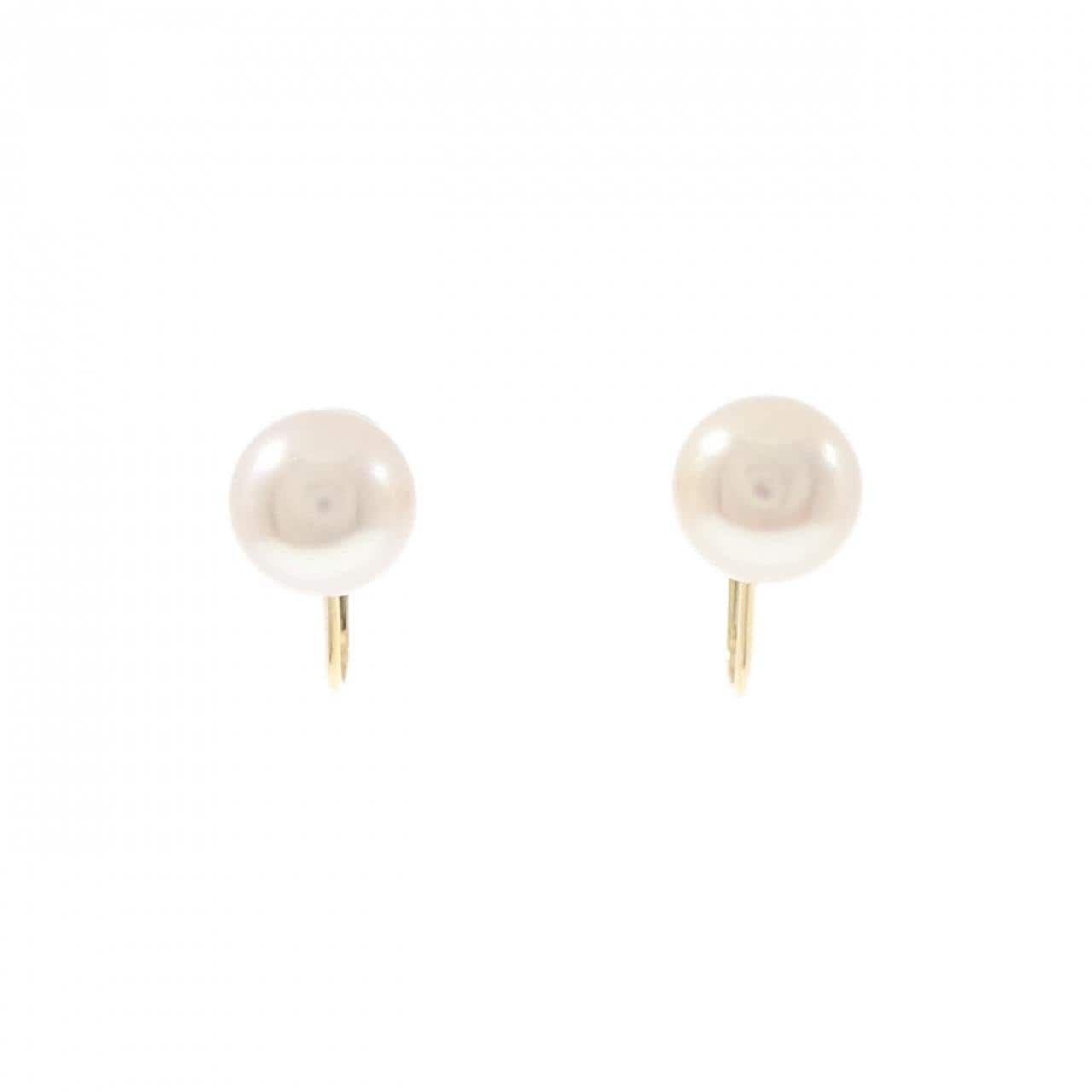 K18YG Akoya pearl earrings 7.4mm