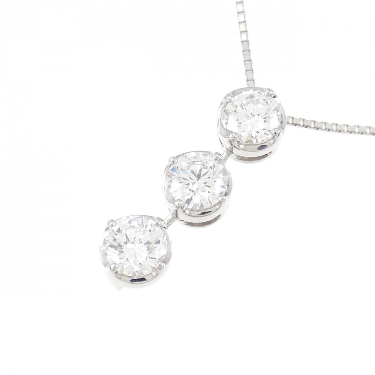 [BRAND NEW] PT900/PT850 2WAY Diamond Necklace 1.070CT G SI1 VG
