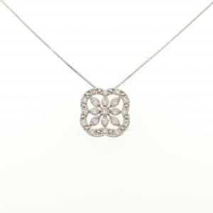 PT900/PT850 フラワー ダイヤモンド ネックレス 1.00CT
