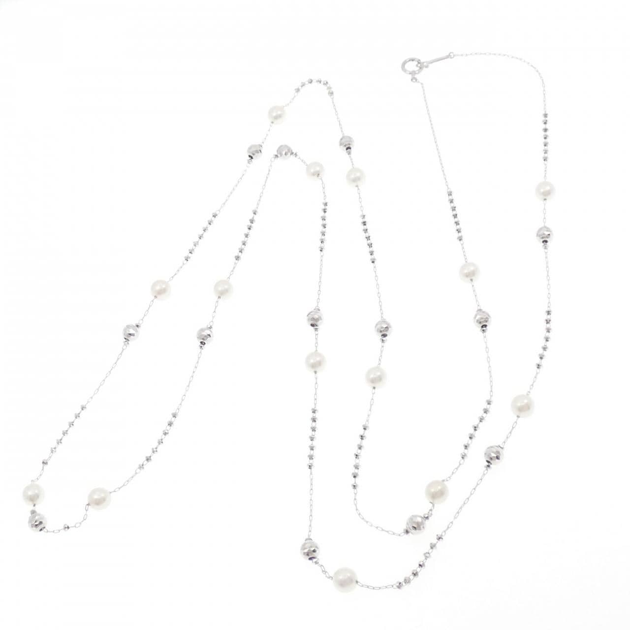 K18WG アコヤパール ネックレス