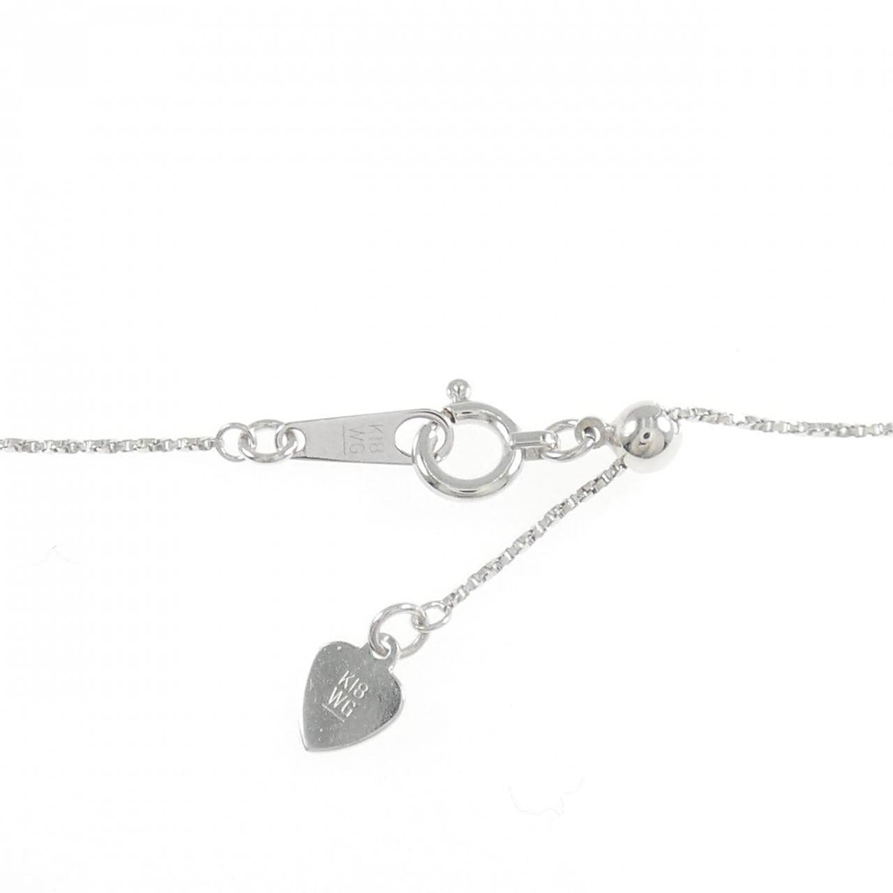 K18WG ホースシュー ダイヤモンド ネックレス