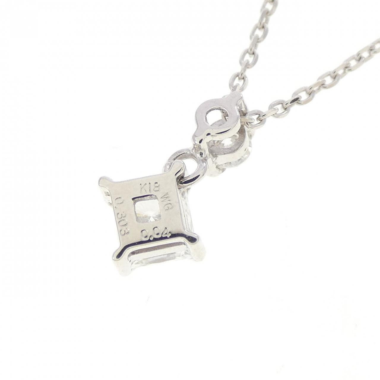 K18WG ダイヤモンド ネックレス 0.303CT