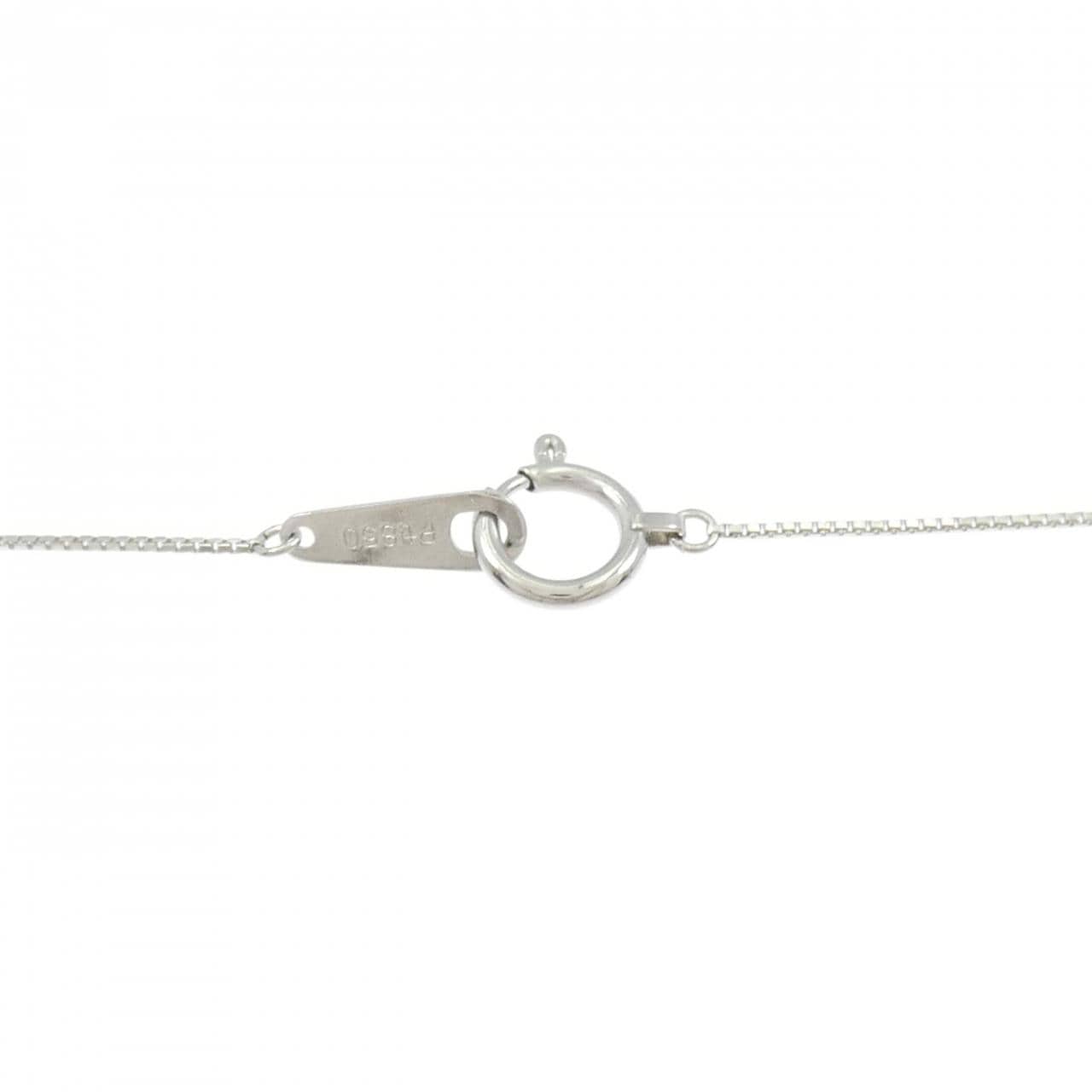 PT900/PT850 スリーストーン ダイヤモンド ネックレス 0.53CT