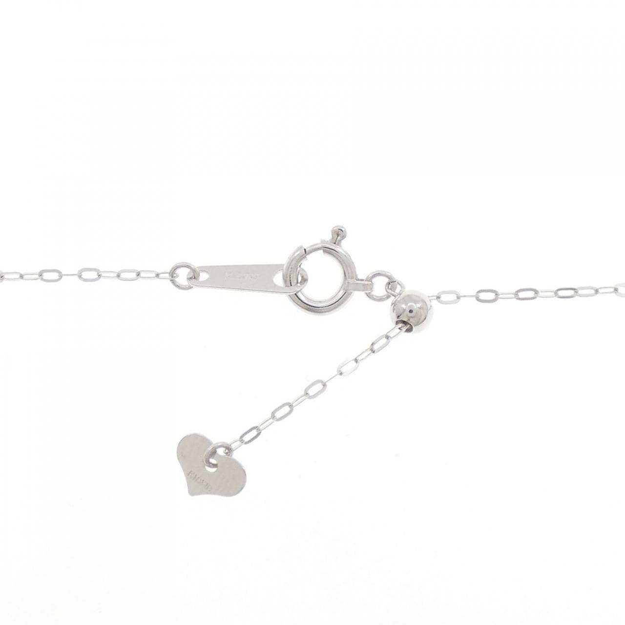 【新品】K18WG ベア ダイヤモンド ネックレス 0.03CT